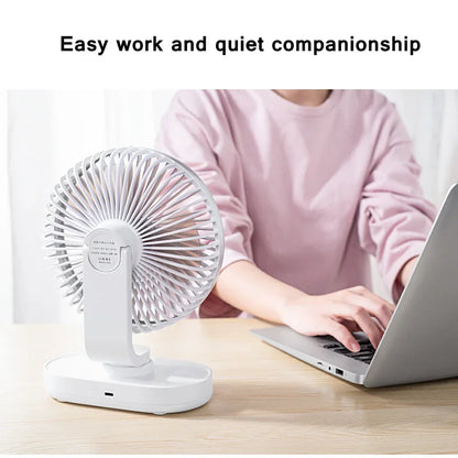 3600Mah Rechargeable Air Cooling Ventilator Electric USB Auto Rotation Desktop Fan 4 Speed Wind Silent Portable for Home Office