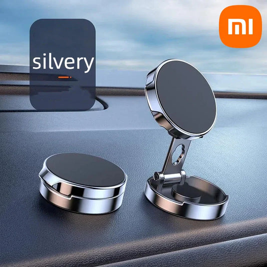 Car Magnetic Vacuum Adsorption Bracket 360 Rotating Double Side Suction Cup Mobile Phone Holder for Iphone Live Streaming